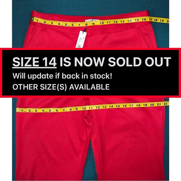 Alice + Olivia Deanna High Rise Red Bootcut Pant - Picture 14 of 17